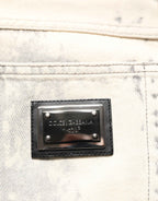 Dolce & Gabbana Beige Tie Dye Cotton Straight Men Denim Jeans