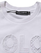 Dolce & Gabbana White Logo Round Neck Sleeveless T-shirt