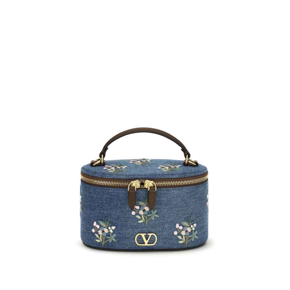 Valentino Garavani Blue Cotton Handbag