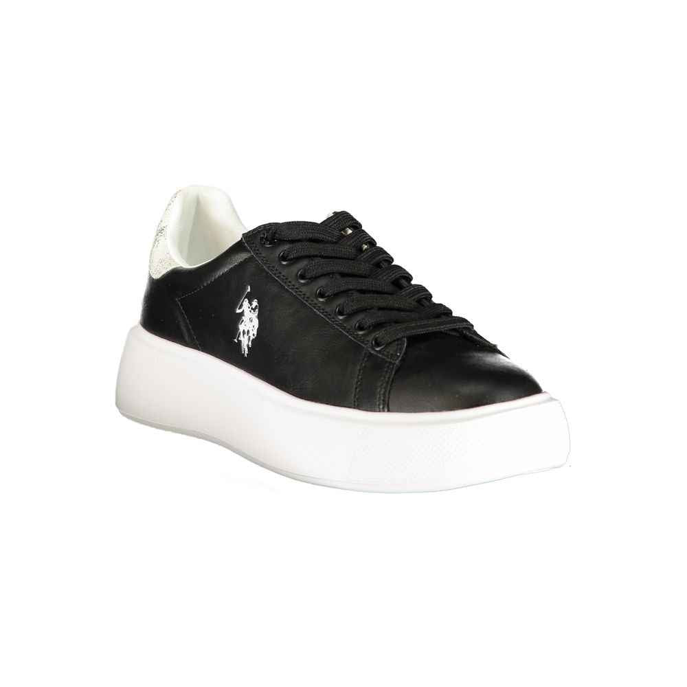 U.S. POLO ASSN. Black Polyurethane Women's Sneaker