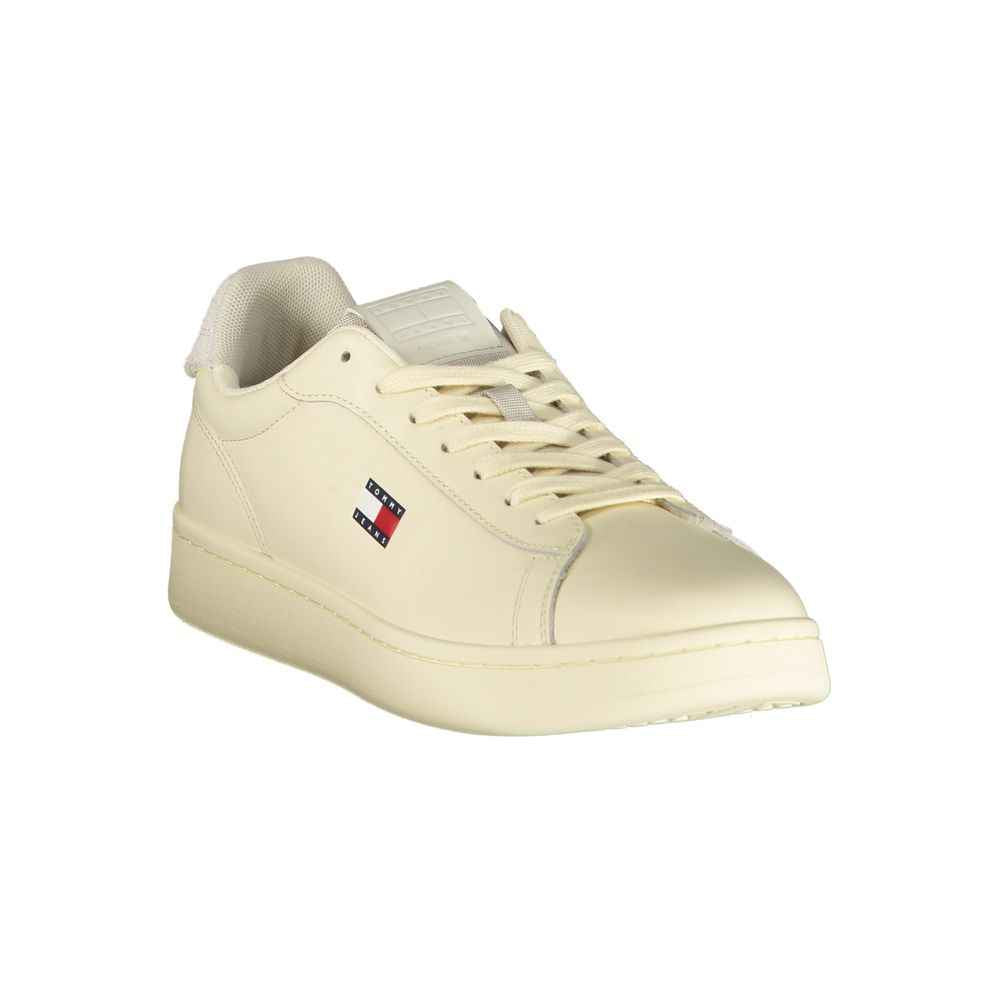Tommy Hilfiger White Polyurethane Men's Sneaker