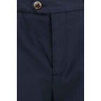Brunello Cucinelli Black Cotton Chino Pants