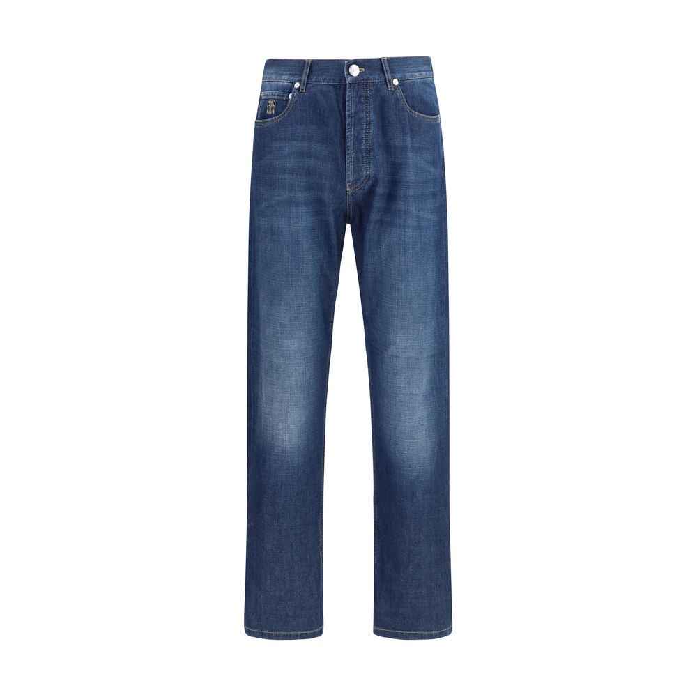 Brunello Cucinelli Blue Cotton Jeans Denim
