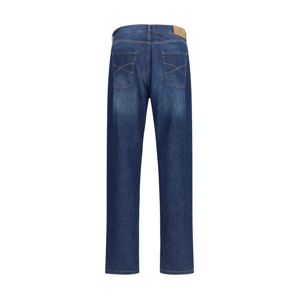 Brunello Cucinelli Blue Cotton Jeans Denim