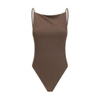 Jacquemus Brown Polyamide One-Piece Swimsuit