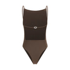 Jacquemus Brown Polyamide One-Piece Swimsuit