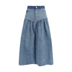 Ganni Blue Denim Skirt