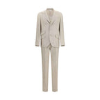 Brunello Cucinelli Beige Silk Two-Piece Suit