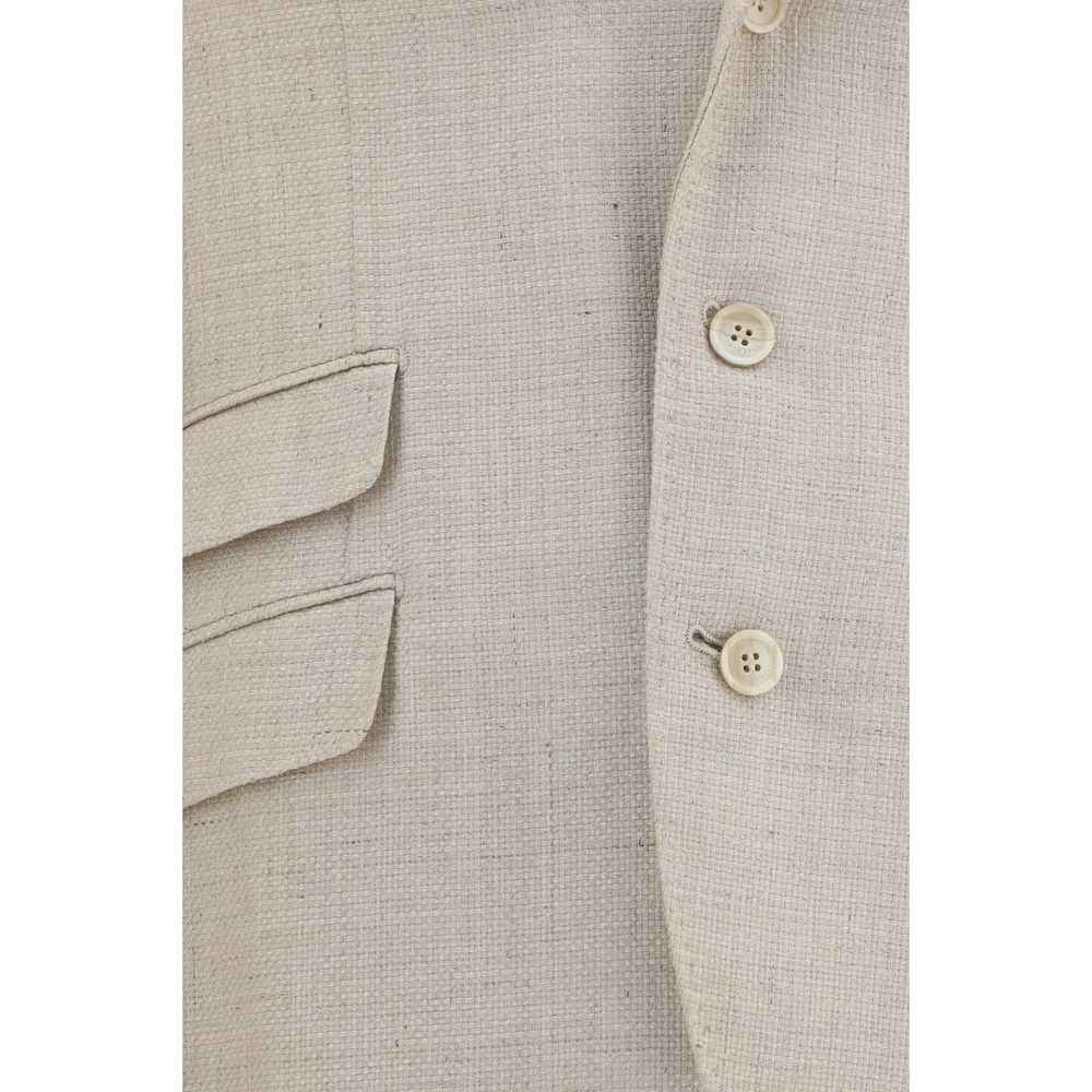 Brunello Cucinelli Beige Silk Two-Piece Suit