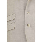 Brunello Cucinelli Beige Silk Two-Piece Suit