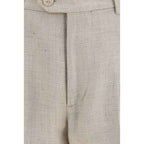 Brunello Cucinelli Beige Silk Two-Piece Suit
