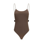 Jacquemus Brown Polyamide One-Piece Swimsuit