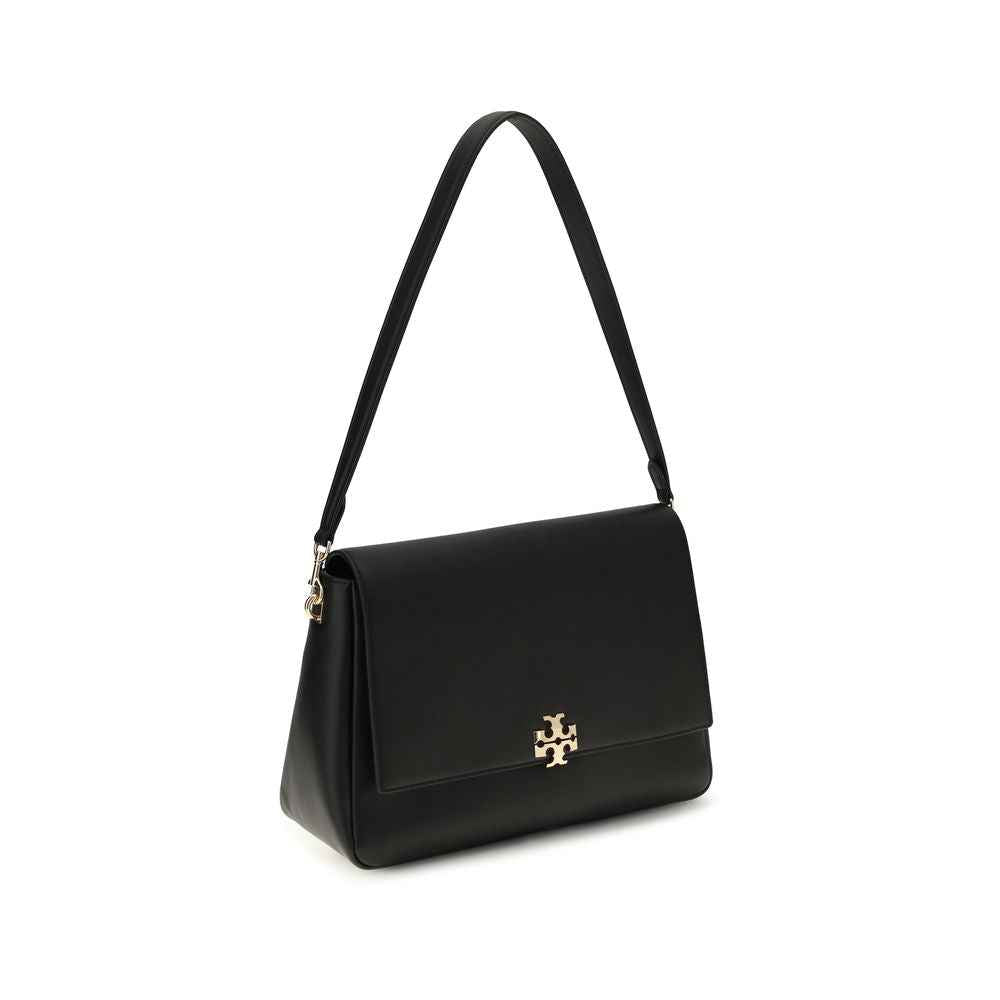 Tory Burch Black Calf Leather Bos Taurus Shoulder Bag