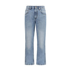 Brunello Cucinelli Blue Cotton Straight-Leg Jeans