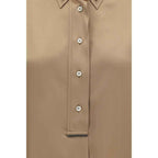 Brunello Cucinelli Beige Silk Shortsleeve Shirt
