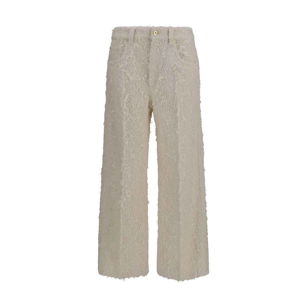 Brunello Cucinelli Beige Cotton Cropped Pants