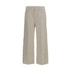 Brunello Cucinelli Beige Cotton Cropped Pants