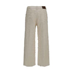 Brunello Cucinelli Beige Cotton Cropped Pants