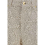 Brunello Cucinelli Beige Cotton Cropped Pants