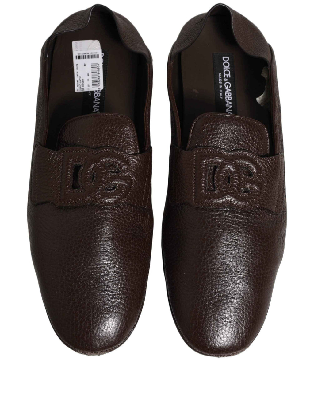 Dolce & Gabbana Brown Deerskin Leather Driver Loafers Shoes