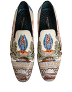 Dolce & Gabbana Multicolor Sequin Embroidered Loafers Shoes
