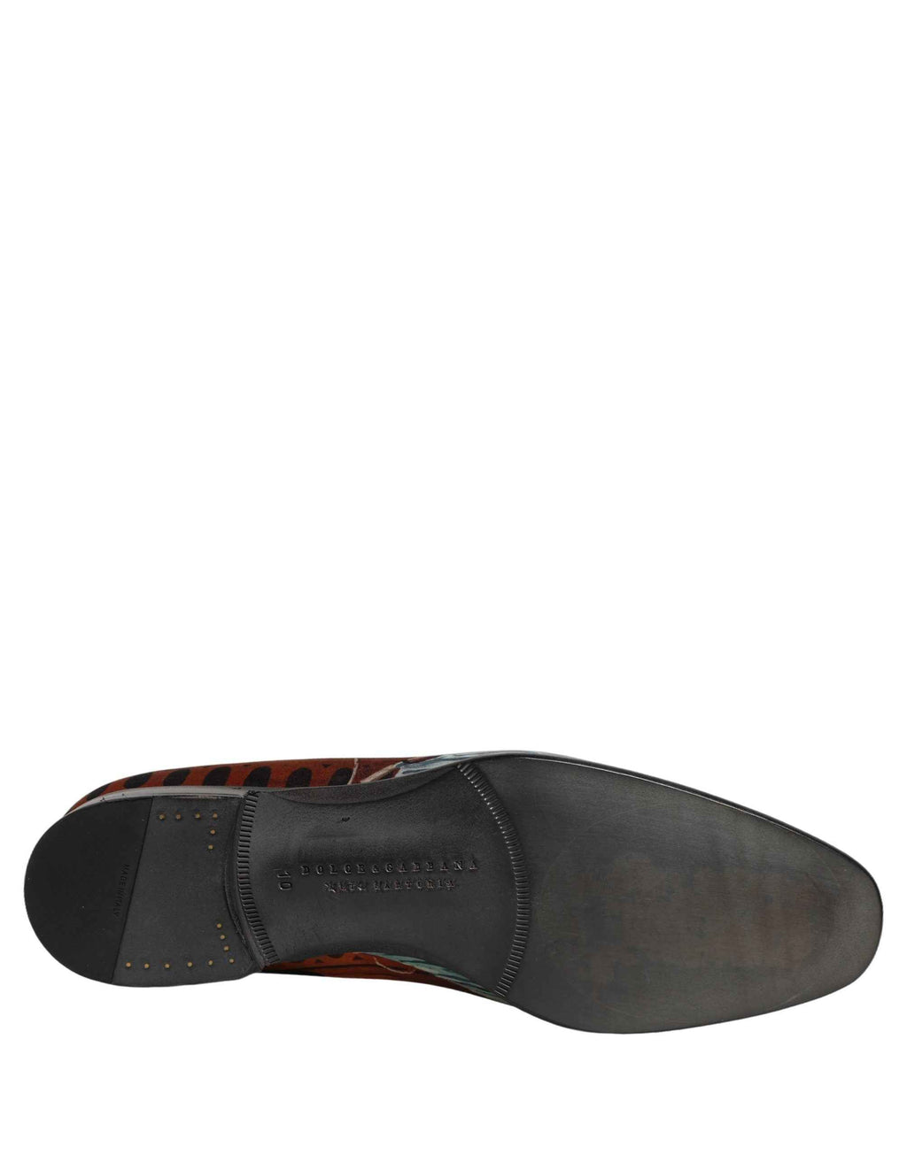 Dolce & Gabbana Multicolor Lion Print Slip On Loafers Shoes