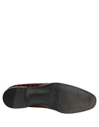Dolce & Gabbana Multicolor Lion Print Slip On Loafers Shoes