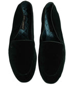 Dolce & Gabbana Green Velvet Slip On Men Flats Loafers Shoes