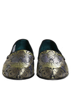 Dolce & Gabbana Multicolor Floral Jacquard Men Loafers Shoes