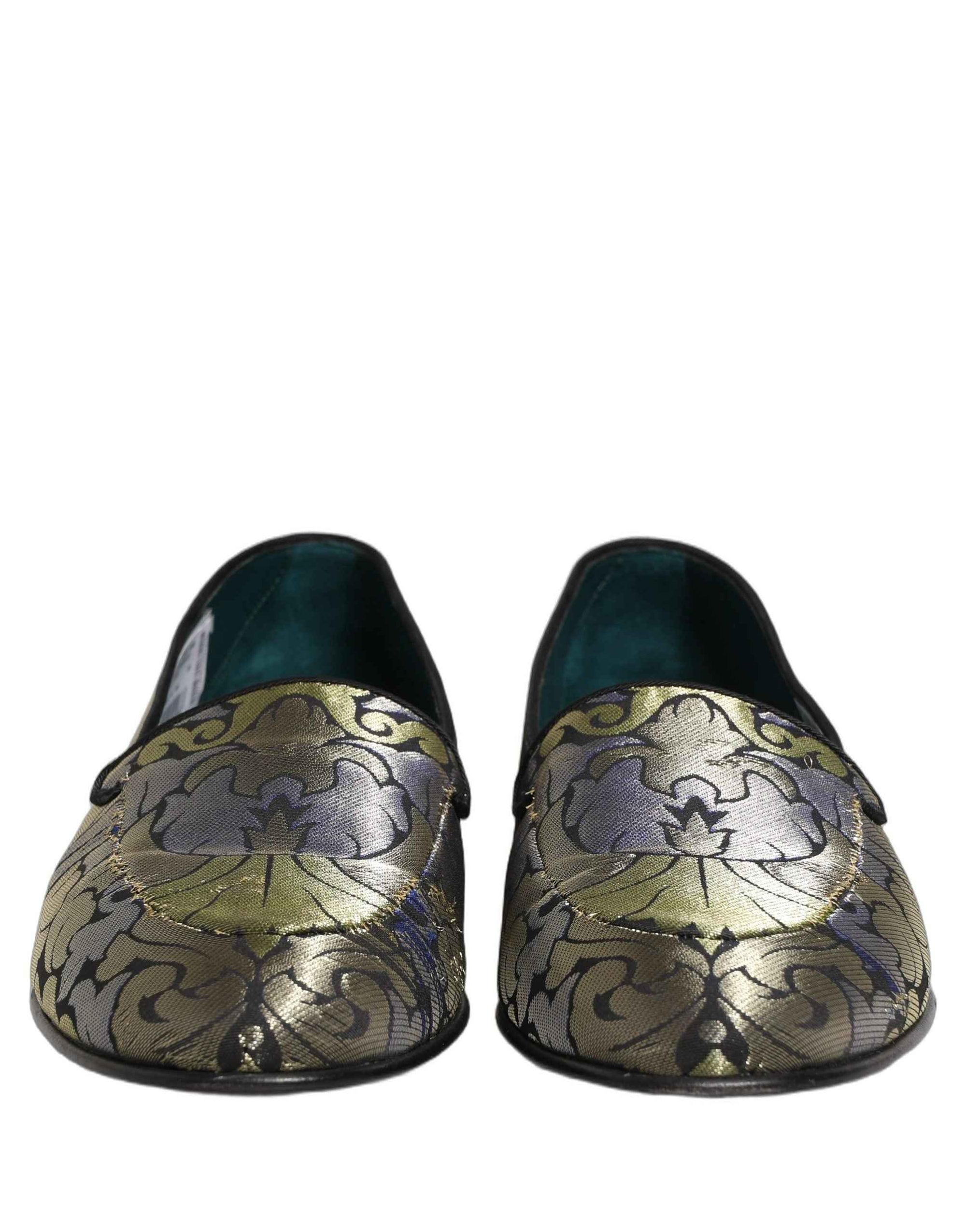 Dolce & Gabbana Multicolor Floral Jacquard Men Loafers Shoes