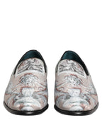 Dolce & Gabbana Multicolor Velvet Baroque Dress Loafers Shoes