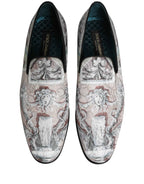 Dolce & Gabbana Multicolor Velvet Baroque Dress Loafers Shoes
