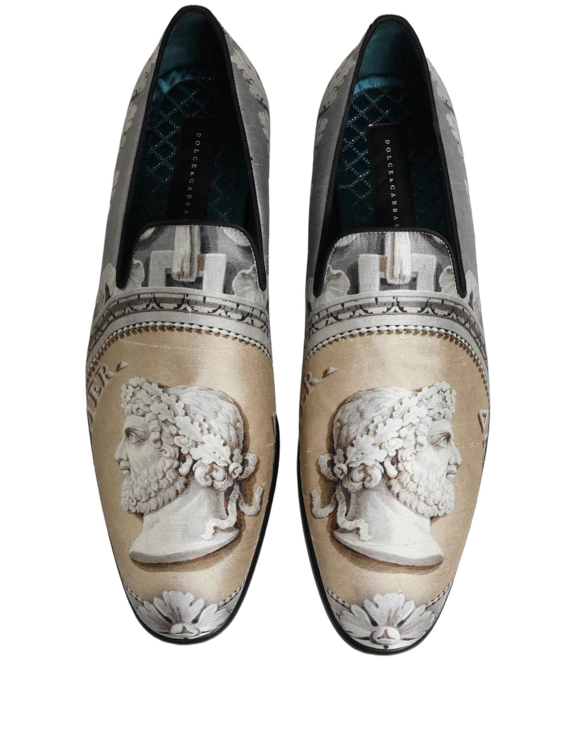 Dolce & Gabbana Multicolor Roman Slip On Dress Loafers Shoes