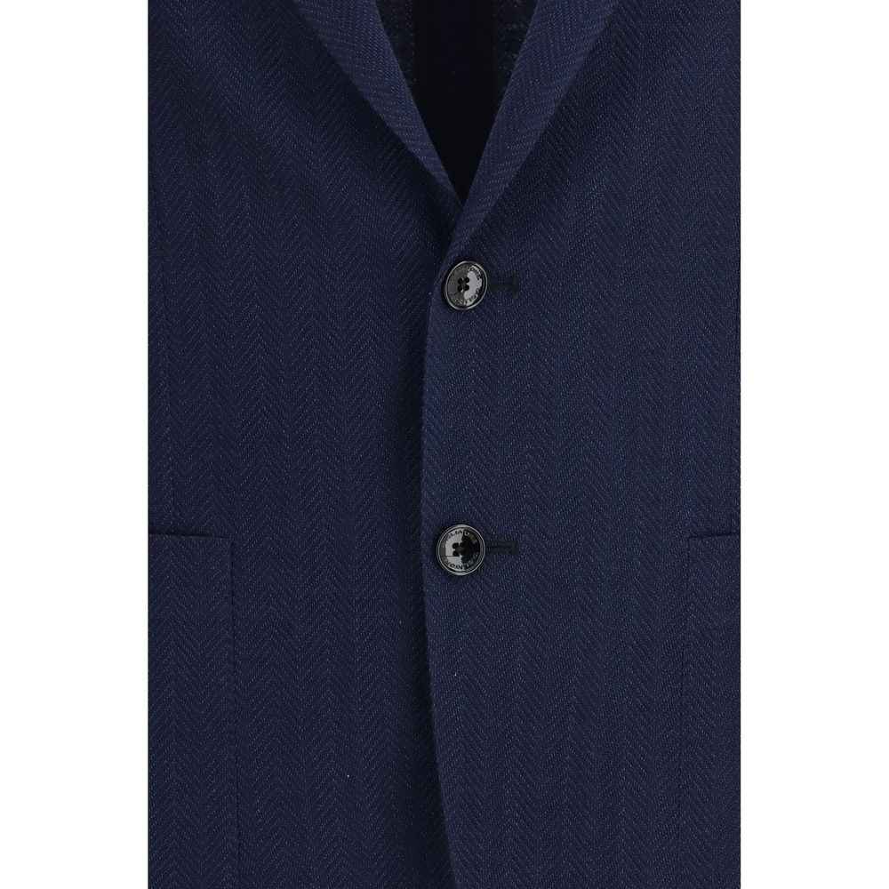 Tagliatore Blue Wool Oves Aries Blazer
