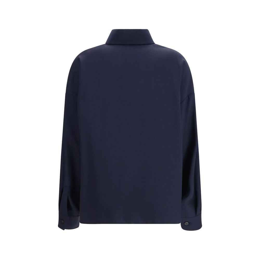 Max Mara Blue Wool Oves Aries Jacket