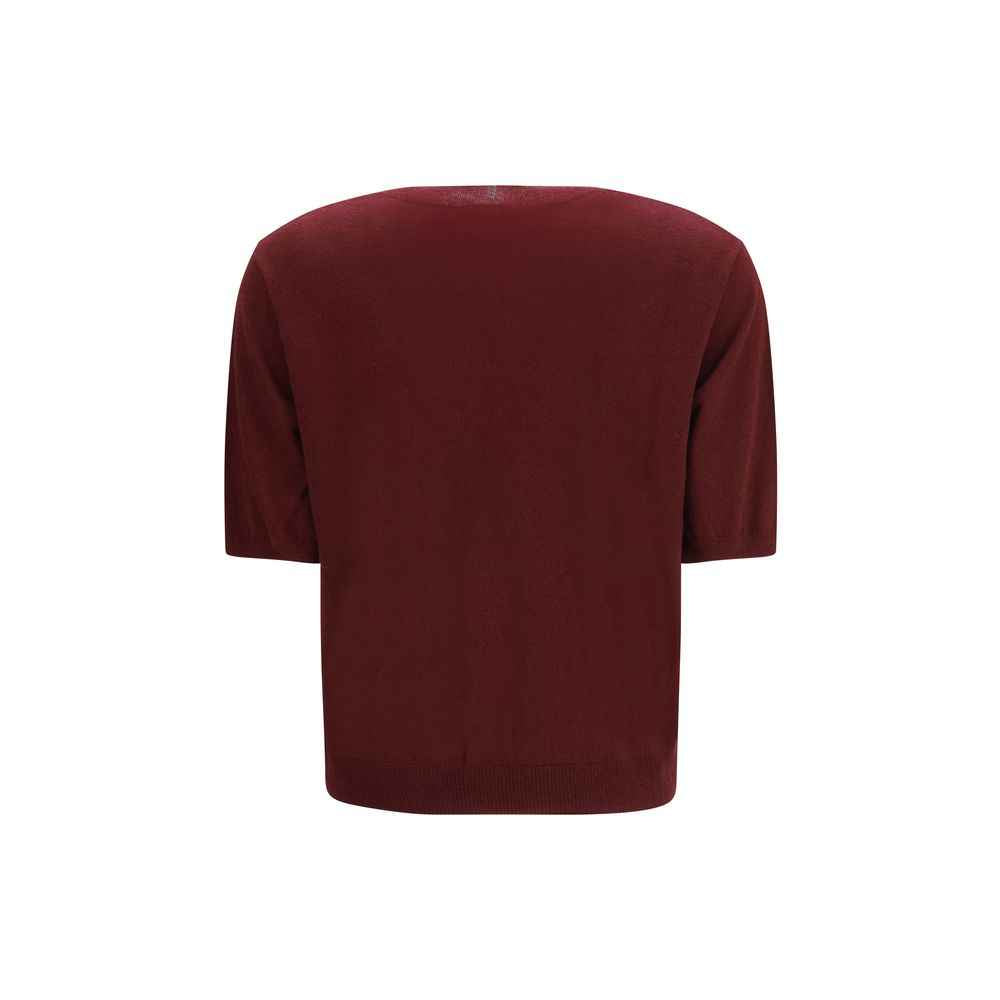 Max Mara Bordeaux Wool Oves Aries T-Shirt