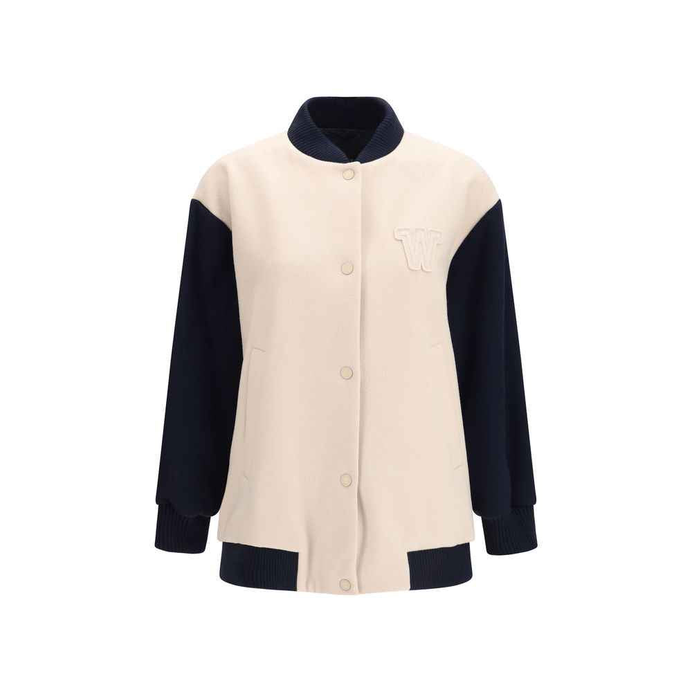 Max Mara Blue Wool Oves Aries Bomber