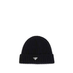 Prada Black Wool Oves Aries Beanie