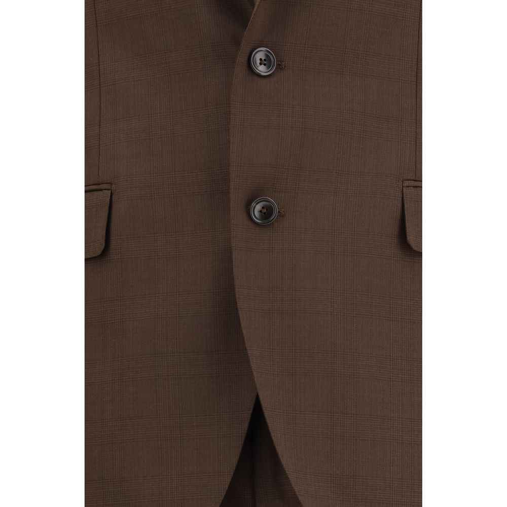 Tagliatore Brown Wool Oves Aries Two-Piece Suit