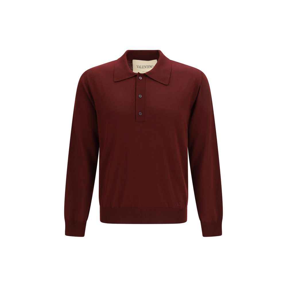 Valentino Bordeaux Wool Oves Aries Polo Shirt