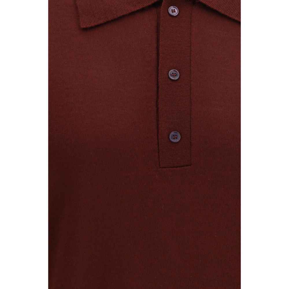 Valentino Bordeaux Wool Oves Aries Polo Shirt
