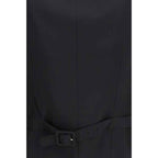 Burberry Brown Wool Oves Aries Sleeveless Jacket