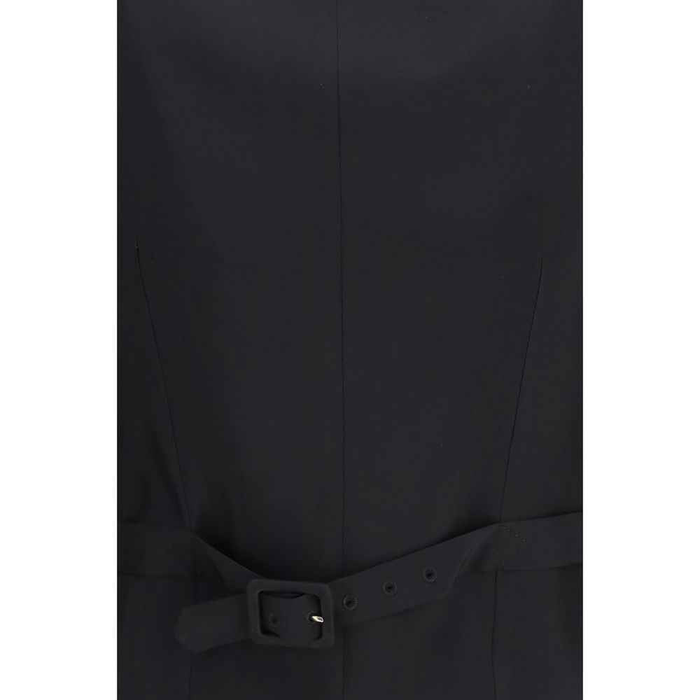 Burberry Brown Wool Oves Aries Sleeveless Jacket