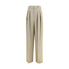 Saint Laurent Beige Wool Oves Aries Dress Pants