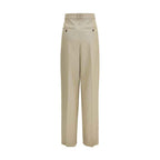 Saint Laurent Beige Wool Oves Aries Dress Pants