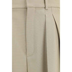 Saint Laurent Beige Wool Oves Aries Dress Pants