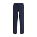 Fendi Blue Wool Oves Aries Dress Pants