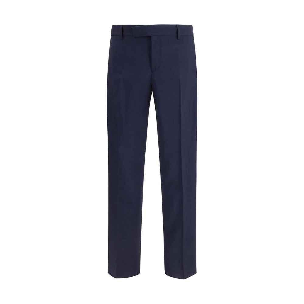 Fendi Blue Wool Oves Aries Dress Pants