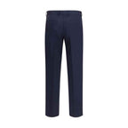 Fendi Blue Wool Oves Aries Dress Pants
