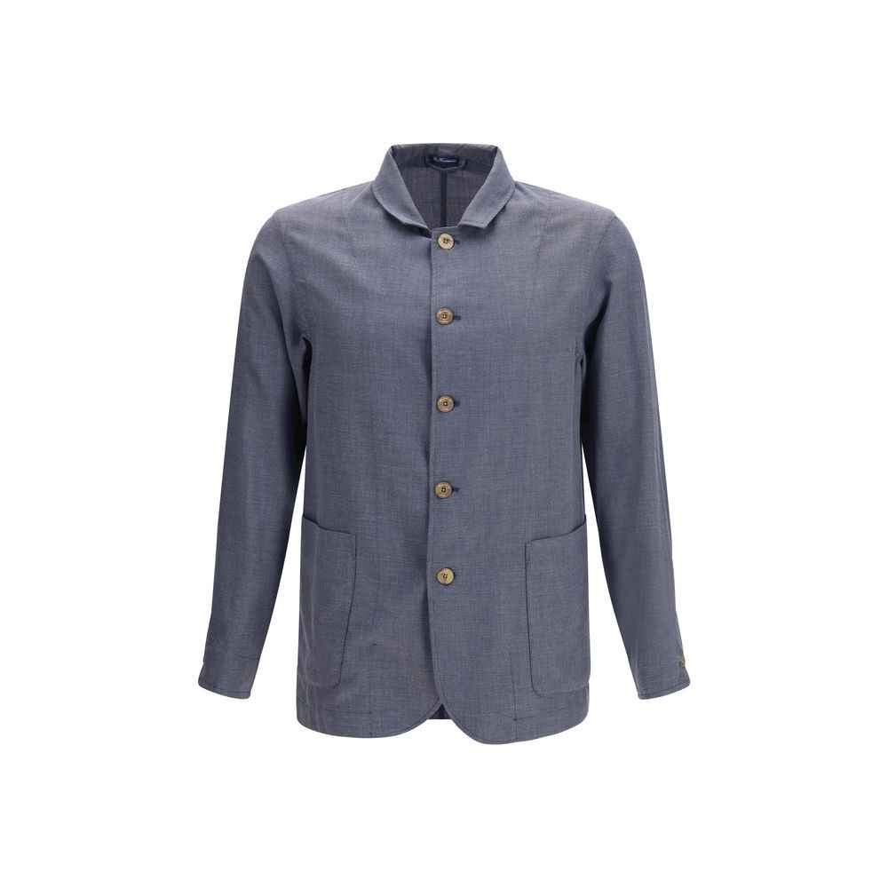 Finamore Gray Wool Oves Aries Jacket